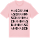Pink Cotton t-shirt med Masenaho ordlek t-shirt