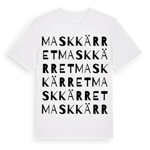 Maskkärret ordlek t-shirt – ekologisk bomull t-shirt från Pinshirt