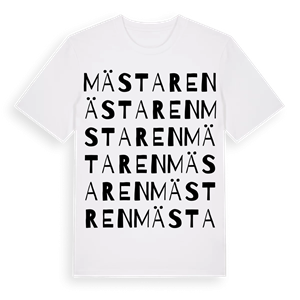 Mästaren ordlek t-shirt – ekologisk bomull t-shirt från Pinshirt