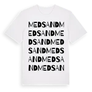 Medsand ordlek t-shirt – ekologisk bomull t-shirt från Pinshirt
