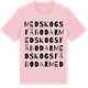 Pink Cotton t-shirt med Medskogs fäbodar ordlek t-shirt