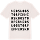 Vintage White t-shirt med Medskogstorpen ordlek t-shirt