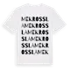 White t-shirt med Mekrossla ordlek t-shirt