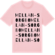 Pink Cotton t-shirt med Mellan-Sorgbo ordlek t-shirt