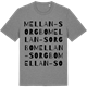 Mid Heather Gray t-shirt med Mellan-Sorgbo ordlek t-shirt