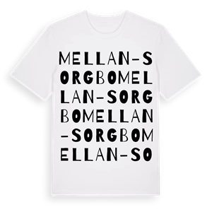 Mellan-Sorgbo ordlek t-shirt – ekologisk bomull t-shirt från Pinshirt