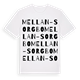 Mellan-Sorgbo ordlek t-shirt