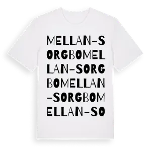 Mellan-Sorgbo ordlek t-shirt – ekologisk bomull t-shirt från Pinshirt