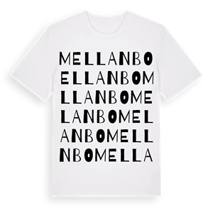 Mellanbo ordlek t-shirt – ekologisk bomull t-shirt från Pinshirt