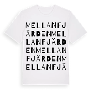 Mellanfjärden ordlek t-shirt – ekologisk bomull t-shirt från Pinshirt