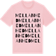 Pink Cotton t-shirt med Mellanhed ordlek t-shirt