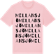 Pink Cotton t-shirt med Mellansjö ordlek t-shirt