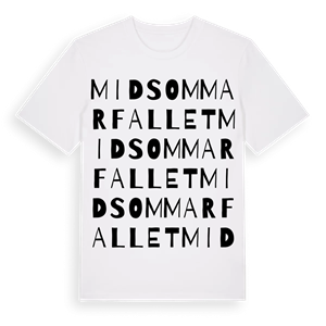 Midsommarfallet ordlek t-shirt – ekologisk bomull t-shirt från Pinshirt