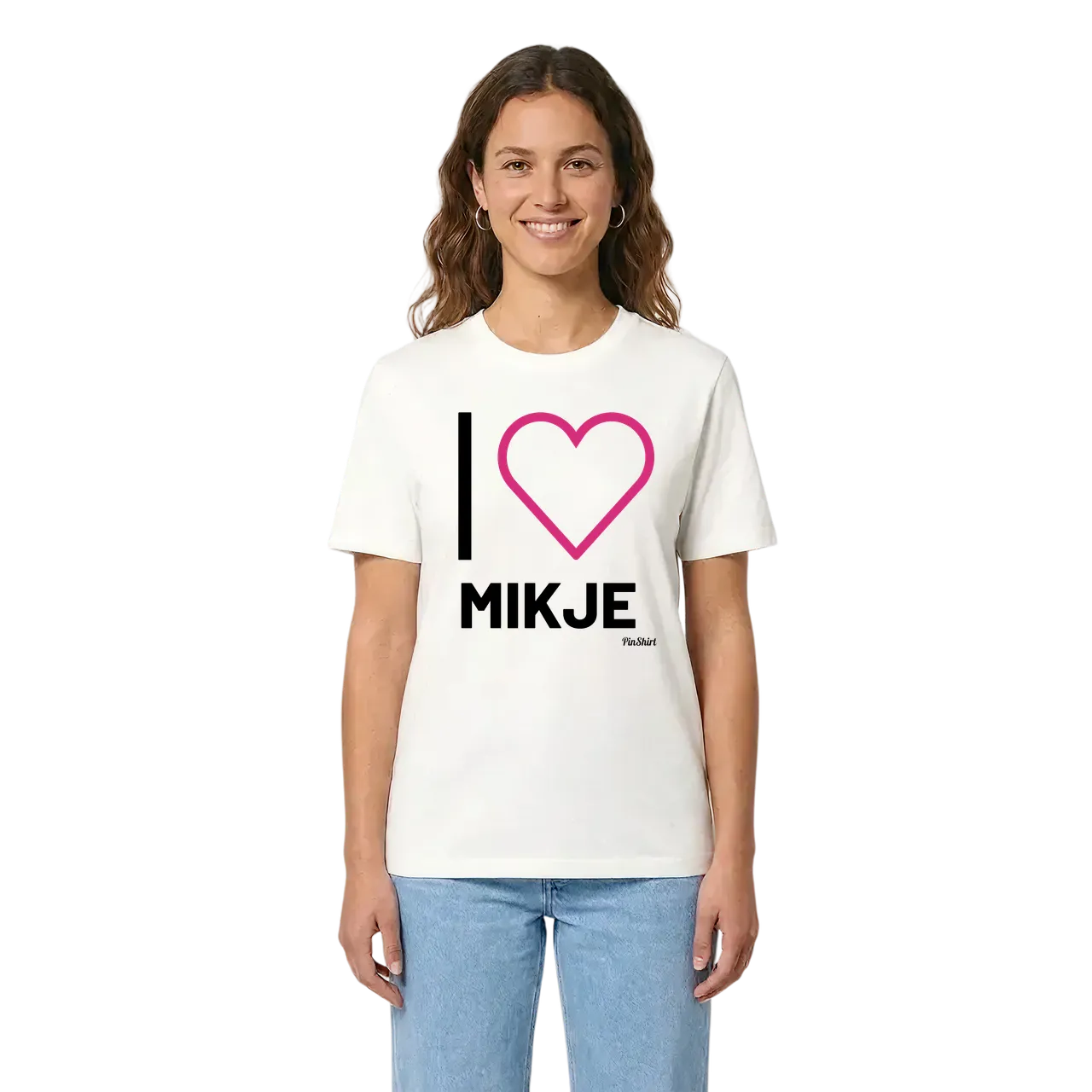 Jag älskar Mikje t-shirt stort tryck i miljö
