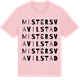 Pink Cotton t-shirt med Mistersva vilstad ordlek t-shirt