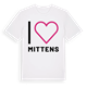 White t-shirt med Jag älskar Mittens t-shirt stort tryck