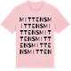 Pink Cotton t-shirt med Mittens ordlek t-shirt