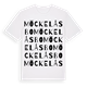 White t-shirt med Möckelåsbo ordlek t-shirt