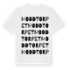 White t-shirt med Moddtorpet ordlek t-shirt