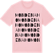 Pink Cotton t-shirt med Mondenaho ordlek t-shirt