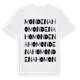 White t-shirt med Mondenaho ordlek t-shirt