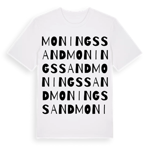 Moningssand ordlek t-shirt – ekologisk bomull t-shirt från Pinshirt