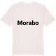 Vintage White t-shirt med Morabo fetstil t-shirt