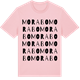 Pink Cotton t-shirt med Morabo ordlek t-shirt