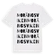 White t-shirt med Morängsviken ordlek t-shirt