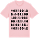 Pink Cotton t-shirt med Morbodarna ordlek t-shirt