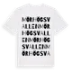 White t-shirt med Mörhögsvallen ordlek t-shirt