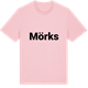 Pink Cotton t-shirt med Mörks fetstil t-shirt