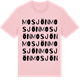 Pink Cotton t-shirt med Mosjön ordlek t-shirt
