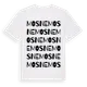 White t-shirt med Mosne ordlek t-shirt