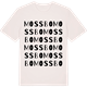 Vintage White t-shirt med Mossbo ordlek t-shirt