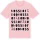 Pink Cotton t-shirt med Mossbo fäbod ordlek t-shirt