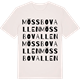 Vintage White t-shirt med Mössbovallen ordlek t-shirt