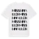 White t-shirt med Mössbovallen ordlek t-shirt