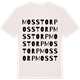 Vintage White t-shirt med Mosstorp ordlek t-shirt