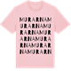 Pink Cotton t-shirt med Murarna ordlek t-shirt