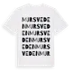 White t-shirt med Mursveden ordlek t-shirt