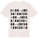 Vintage White t-shirt med Nagg-Jonsgården ordlek t-shirt