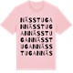 Pink Cotton t-shirt med Nässtugan ordlek t-shirt