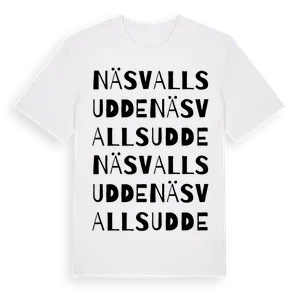 Näsvallsudde ordlek t-shirt – ekologisk bomull t-shirt från Pinshirt