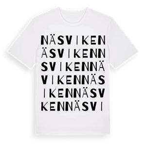 Näsviken ordlek t-shirt – ekologisk bomull t-shirt från Pinshirt