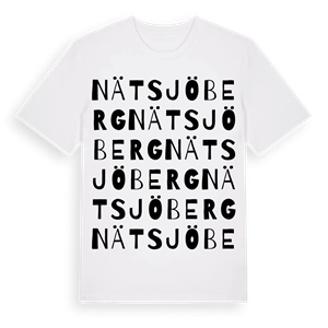 Nätsjöberg ordlek t-shirt – ekologisk bomull t-shirt från Pinshirt