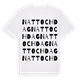 White t-shirt med Natt och dag ordlek t-shirt