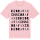 Pink Cotton t-shirt med Nedra Faxen ordlek t-shirt