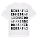 White t-shirt med Nedra Faxen ordlek t-shirt