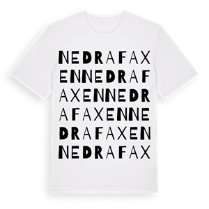 Nedra Faxen ordlek t-shirt – ekologisk bomull t-shirt från Pinshirt